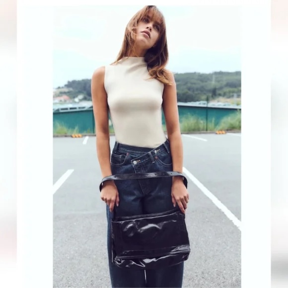 ZARA Embellished Flap Bag - Black - Picture 2 of 8